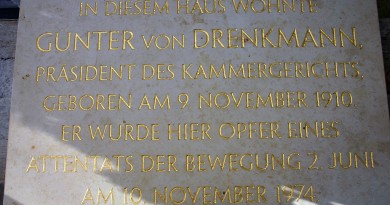 Gedenktafel Günter von Drenkmann