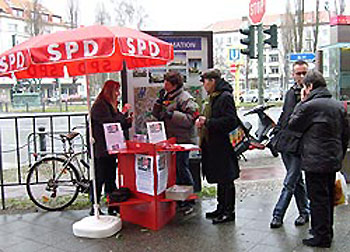 Infostand, Frauentag 2008