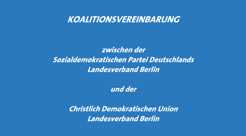 Bild: Koalitionsvereinbarung Berlin 2011