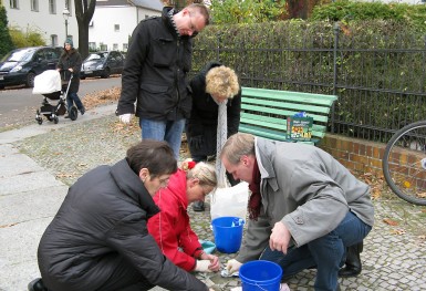 Stolpersteinputzen 2009